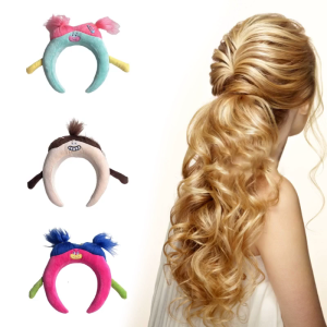 Funny Clown Headpiece Prom Birthday Hair Bands Headwear Cartoon Devil with Plaits Colrful Hair Headpiece Accessories