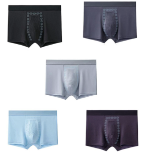 Men Massage Therapy Boxer Shorts Moisture Wicking Breathable Underwear Panties Elastic Waistband Boxer Briefs Underpants