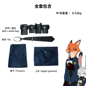 Zootopia Rabbit Officer Judy Judy Halloween cosplay Costume set for anime and comic conventions and performances