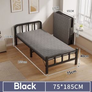 POLAR BEAR 75/100/120CM Metal Foldable Bed Double/Single Bed Frame For Dormitory Rooms Metal
