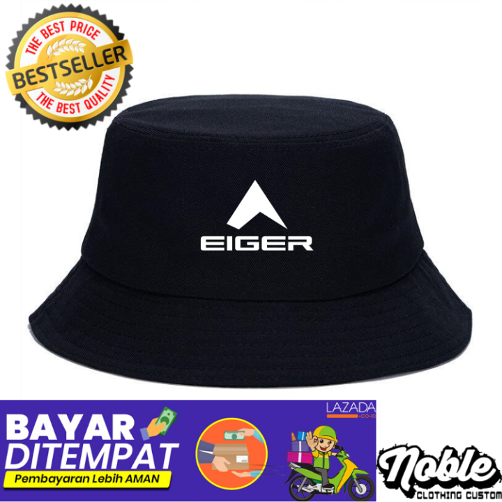 Topi Bucket Hat Eiger Premium - Hitam | Lazada Indonesia