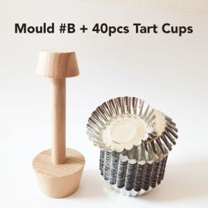 DIY Egg Tart Tamper Wooden Egg Tart Outer Pastry Shaper