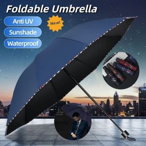 10 Bone Folding Umbrella Portable Manual UV Proof Sun Umbrella Windproof Waterproof Rain114CM Large