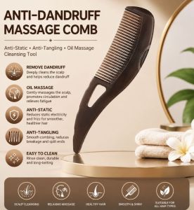 Anti-Dandruff Massage Comb Anti-Static Anti-Tangling Hair Brush Oil Massage Cleansing Tool