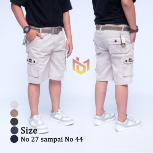Celana Cargo Pendek Pria STUSSY Full Length Multifungsi Warna Solid Ukuran 27-44