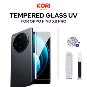 Tempered Glass OPPO FIND X8 PRO Anti Gores Kaca Curved Melengkung UV Screen Guard Handphone
