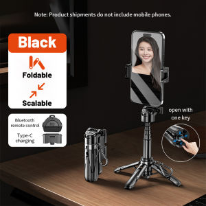 Bluetooth Selfie Stick Mobile Tripod 3-in-1 Compact Portable Portable Selfie Stick Tripod with Remote Control Bluetooth Design Collapsible蓝牙自拍杆