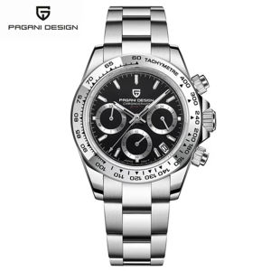 PAGANI DESIGN Original Men 40MM Watch Japan VK63 Sapphire Glass Stainless Steel Diving Chronograph Quartz Mens Watch PD-1727