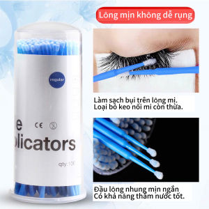 Tăm Bông Đa Năng (1 hộp 100 cái) Vệ Sinh Mi Tăm Bôi Tê Phun Xăm Đính Đá Răng