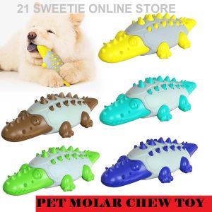 Premium Pet Dog Crocodile Chew Toys Molar Teeth Cleaning Food Dispenser Toys Tough Dog Food Leakage Toothbrush Toys Dog Training For Large Medium Small Dogs Pet Accessories Pet Toy Supplies 狗狗鳄鱼磨牙清洁漏食玩具