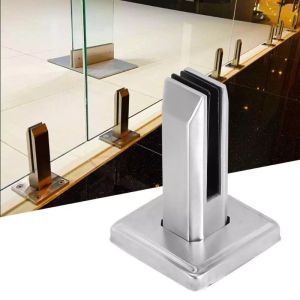 304 Stainless Steel Glass Pool Fence Clip Floor Glass Holder Clamp Stand Fixed Fittings Clamp Heavy