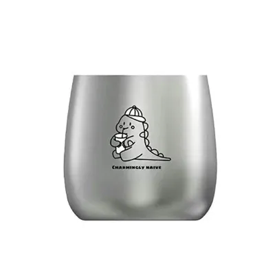 Children Anti-scald Stainless Steel Cup 100ML Cute Pattern Double-layer Kids Drinking Cup Anti-fall Coffee Mug 不锈钢儿童水杯