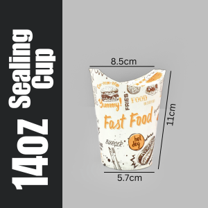 20PCS/50PCS 14oz Sealing "Butterfly Cups" Plain Kraft Snack Cup Nuggets Box Fries Holder