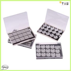 Follow Get New【TIS】 1PC từ mỹ phẩm Palette DIY hộp trang điểm với 15 lưới sắt tấm và bàn chải