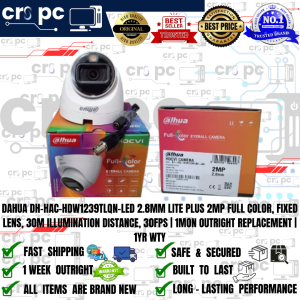 DAHUA DH-HAC-HDW1239TLQN-LED 2.8MM LITE PLUS 2MP FULL COLOR FIXED LENS 30M ILLUMINATION DISTANCE 30FPS