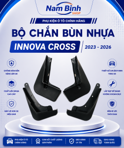 Bộ Chắn Bùn Nhựa Toyota Innova Cross 2023-2026 | Chắn Bùn Bánh Xe Chống Bắn Bùn Đất Chuẩn Form Theo Xe