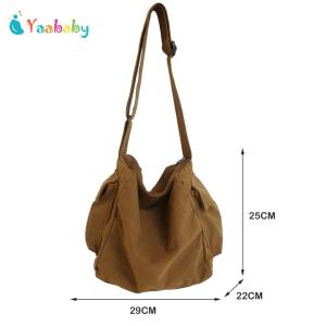 Hobo Tote Túi có khóa kéo đóng cửa túi đưa thư dung tích lớn Túi Đeo Vai Vải Bố 11.4x9.8(H)x8.7(W) trong cho trường du lịch mua sắm học