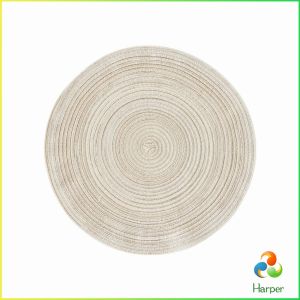 Harper แผ่นรองจาน ทรงกลม ทนความร้อน ที่รองจานสไตล์ญี่ปุ่น กันลื่น ทำความสะอาดง่าย Round placemat