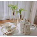 {SG} Vintage Porcelain Ceramic Teapot Set Hari Raya English Tea Set/European Tea Set of Tea Pot Tea Cup and Saucer Tea Cup Set New Year Gift. 