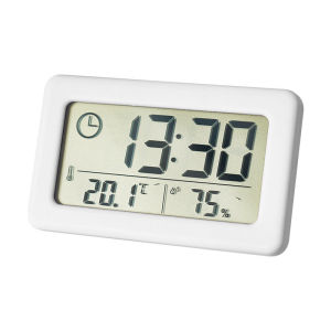 KIPRUN Digital Clock  Large LCD Screen Electronic Clock 12/24 Hours Temperature Humidity Monitor Digital Clock