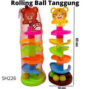 Cod mainan anak ROTATING orbit roliing ball/mainan anak edukasi seluncuran bola rail muter