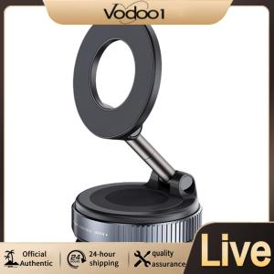 Strong Magnetic Vacuum Car Mount Phone Holder 360 Rotatable Vacuum Suction Cup Car Phone Stand Universal GPS Navigation Stand for Car Kitchen Mirror