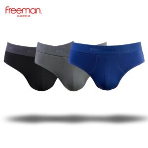 (XANH DƯƠNG) Combo 5 Quần lót nam Freeman chất liệu cotton thấm hút mồ hôi tốt lưng thun bản lớn thời trang 6057