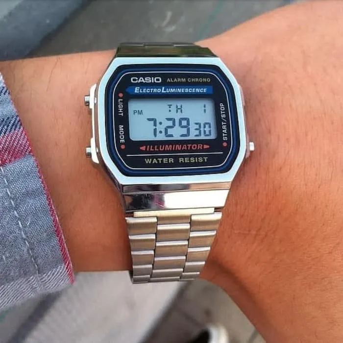 VINTAGE] Casio Digital A168WA-1 Jam Tangan Unisex Silver