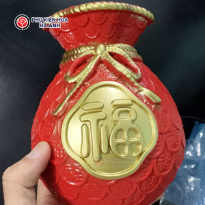 Bình Túi Tiền Đựng Lúa Mạch Đào Đông Trang Trí Cửa Hàng