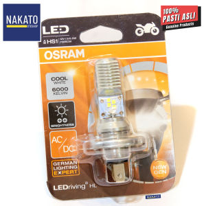 LED HS1 H4 Bohlam Putih 7285CW Osram Vixion Byson CBR150 CB150R Verza Ninja R15 KLX Pulsar CRF Vespa Scoopy Fi AC DC Lampu Motor 7285