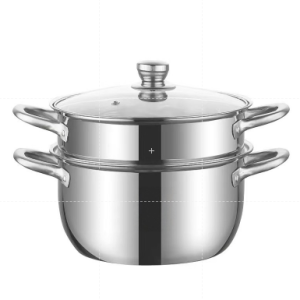 26cm 3 Layer Stainless Steel Thicken Large Capacity Kitchen Food Cook Steamer Cooking Pot Bun Soup Noodle