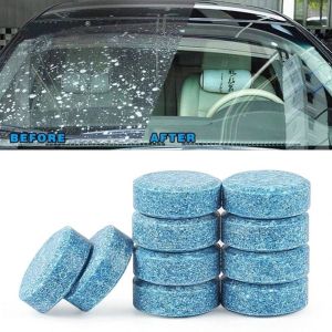 NO10 PANDA 50pcs/bag Clear Vision Car Windshield Cleaner Concentrated Solid Remove Stains Glass Water Solid Cleaner Car Wash Accessories Universal Car Window Glass Washer Fluid Car Windshield Washing