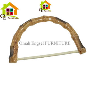 Handle Bag Plastic Half Circle Bamboo Pattern 17 cm Handle Bag Accessories Gagang Aksesoris Tas Wanita Plastik Setengah Lingkar Motif Bambu Tas Kotak Perhiasan Kotak Kosmetik