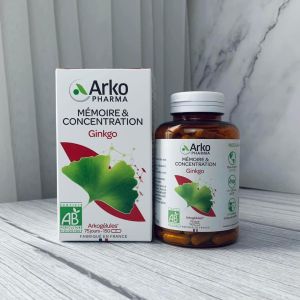Viên Uống Bổ Não Tăng Cường Trí Nhớ Ginkgo Arkopharma Pháp 150 Viên