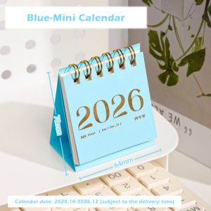 MINIYX Mini 2026 Calendar Portable Double Coil Calendar Ornaments High Quality Desk Calendar Year Gifts