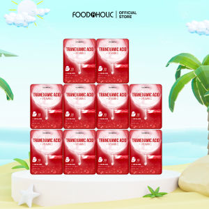 Combo 10 Mặt Nạ Foodaholic Tranexamic Acid Mờ Thâm Đỏ Sạm Nám Tranexamic Acid Ample Mask 23ml/miếng