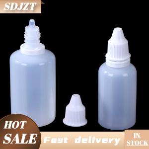 SDJZT 10PCS 5 10 15 20 30 50ml Empty Plastic Dropper Bottle Paint Beauty Oil Squeezable Refillable Bottle Cosmetics Storage Bottles