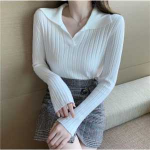 NHV Atasan Wanita Baju Rajut Press Body Alena long Sleeve Pollo Style