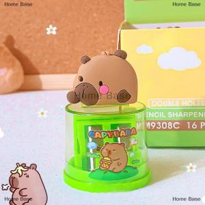 [COD] Home Base ที่เหลาดินสอคาปิบาร่าแบบพกพาสุดสร้างสรรค์ที่เหลาดินสอการ์ตูนอุปกรณ์สำนักงานเครื่องเขียนสำหรับนักเรียนของขวัญ