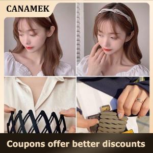 【 CANAMEK 】 Portable Folding Hair Band Women Morandi Color Non-Slip Headband Korean Face Wash Hairband Girls Hair Accessories