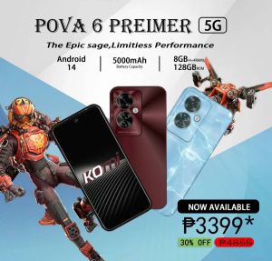 100% Original KOMI POVA 6 PREIMER 5G Smartphone 6.6 inches HD Camera 5000mAh Android 14 8Ram+128Rom Storage Capacity