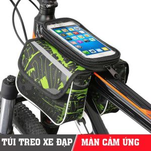 Túi Chống Thấm Nước Treo Sườn Xe Đạp Có Ngăn Đựng Điện Thoại Cảm Ứng TẶNG KÈM TÚI TRÙM ĐI MƯA