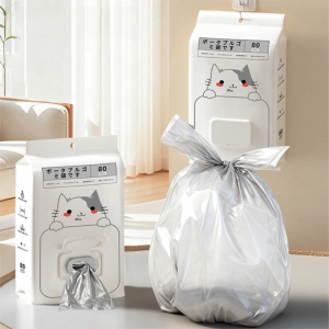 LETIGO 1 Pack(80PCS) Plastic Disposable Trash Bags Thickened Portable Small Trash Liners Disposable Waste Bin Liners Home Waste Disposal