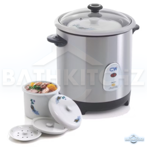 Cadware Pioneer CW 3.5L/5.5L Electric Ceramic Stew Pot Stainless Steel Slow Cooker Herbal Soup Cooker