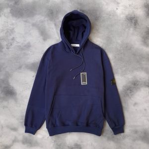 Hoddie pria Sweater hoodie Polos pria wanita Jaket Sweater Hoodie STONE ISLAND full tag & lebel warna blue