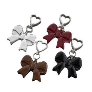 Sweet Bows Keyholders Bowknot Keychain Heart Keyrings Creative Bag Charm Handbag Charm Backpack Hanging Ornaments