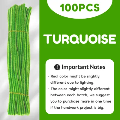 100Pcs 6mm Colorful Chenille Stems Pipe Dawai bulu Twist Stick Arts DIY Handicraft Kawat 90-100g Hadiah Raya 扭扭棒