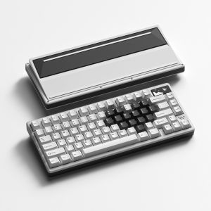 Womier SK71PRO Black QMK/VIA Wireless Gaming Keyboard CNC Aluminum Tri-Mode Mechanical Keyboard Hot Swap RGB Backlit Keyboard