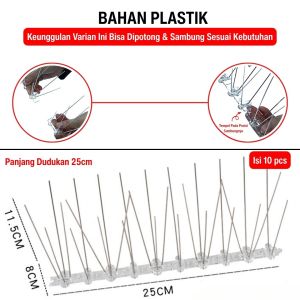 Duri Pengusir Anti Kucing Anjing Burung Pagar Dinding Pintu Jok Motor