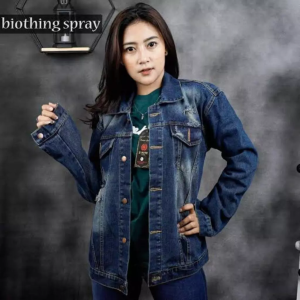 Elfaras Fashion Jaket Jeans Biondy Wanita Warna Denim Cewek M-XXXL
